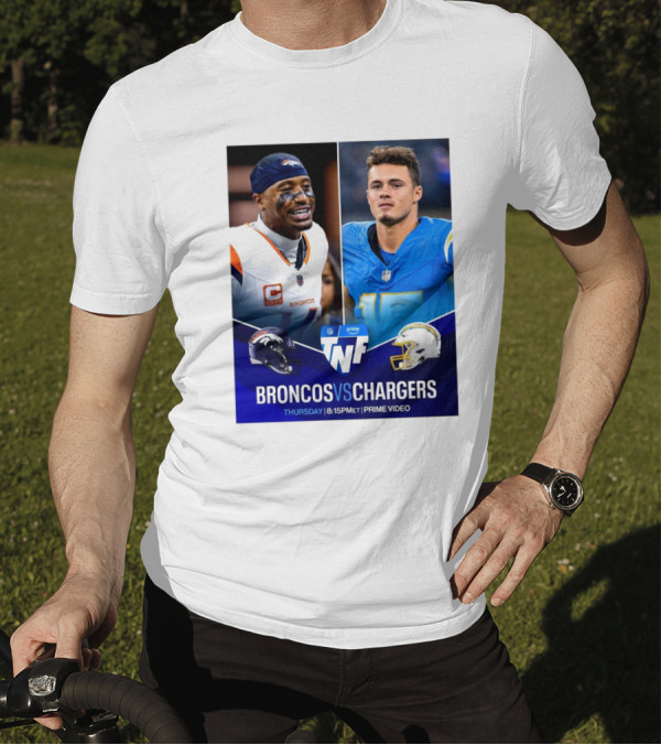Broncos Vs Chargers TNF Thursday Night Football 8:15 PM ET Prime Video T-Shirt