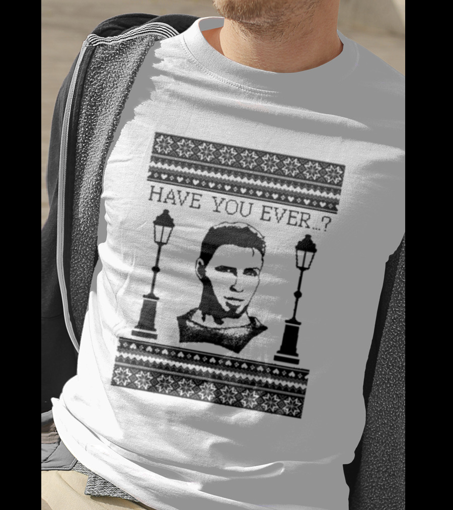 Dragon Age Alistair Have You Ever Ugly Christmas Sweater With Lamp Posts T-Shirt