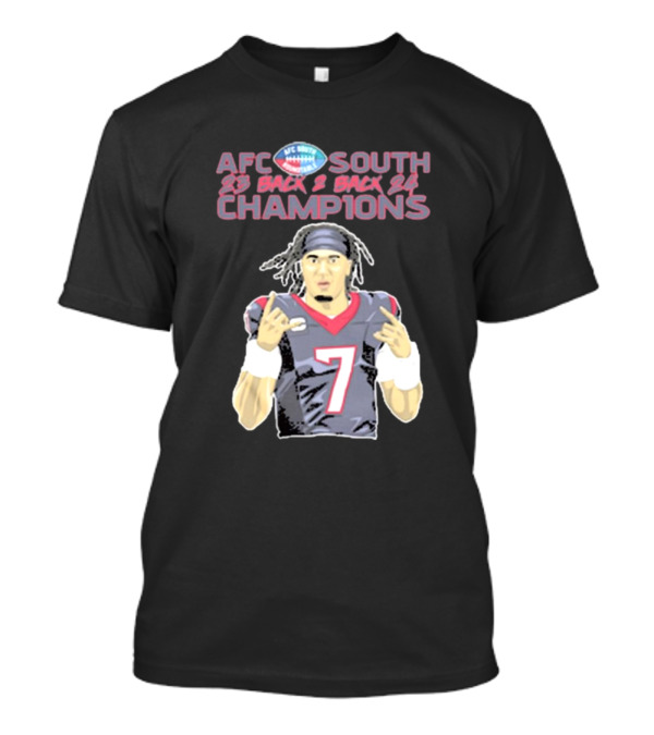 Houston Texans AFC South Back 2 Back Champions 23 24 T-Shirt
