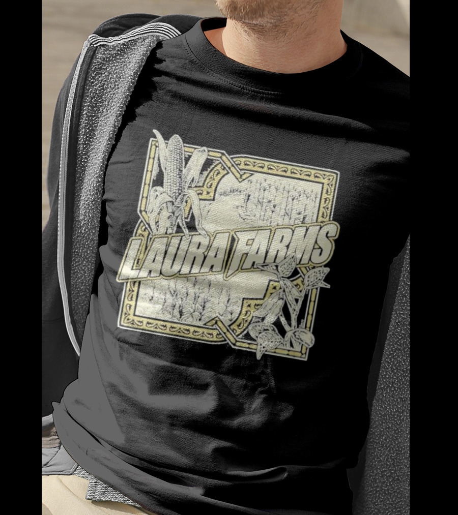 Laura Farms Corn And Agriculture Scene T-Shirt