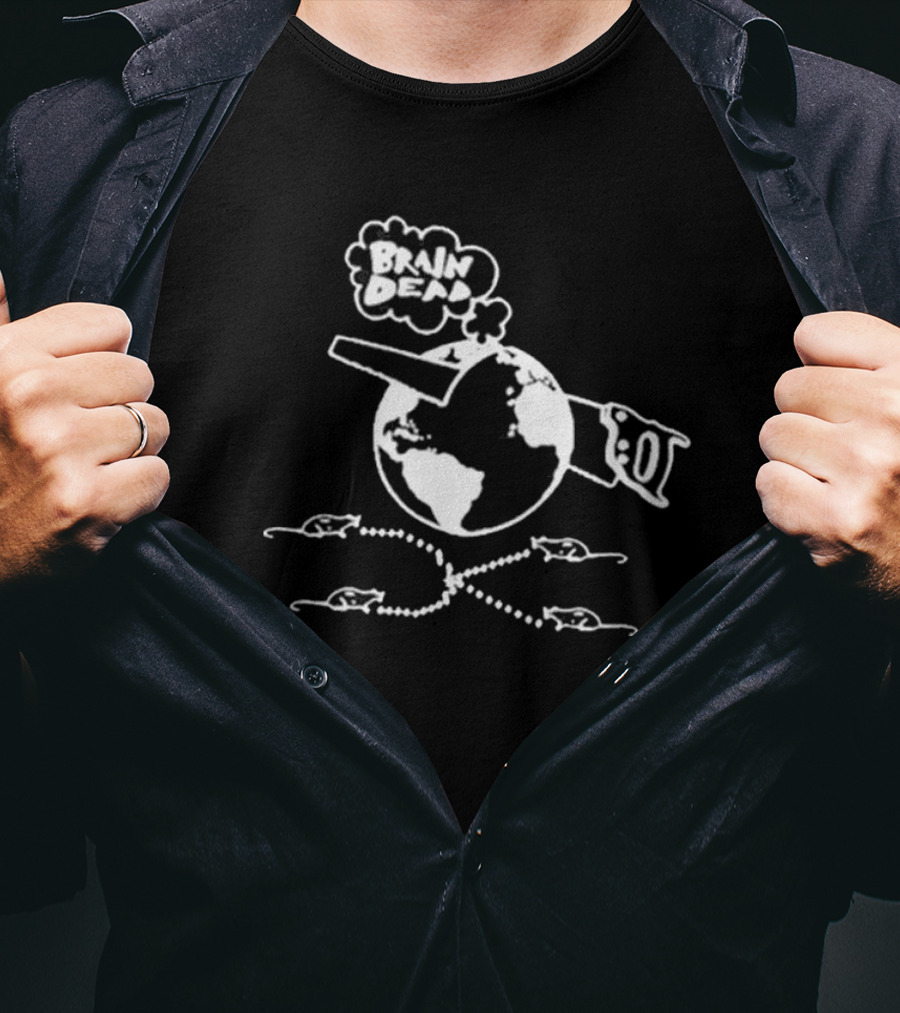 Brain Dead Radical Tension California Earth With Rats T-Shirt