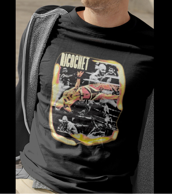 Ricochet AEW Dynamite High-Flying Action Wrestling Moves T-Shirt
