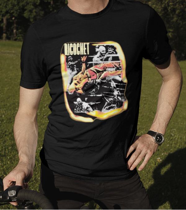 Ricochet AEW Dynamite High-Flying Action Wrestling Moves T-Shirt