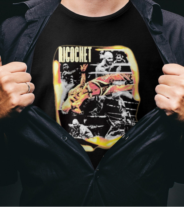 Ricochet AEW Dynamite High-Flying Action Wrestling Moves T-Shirt