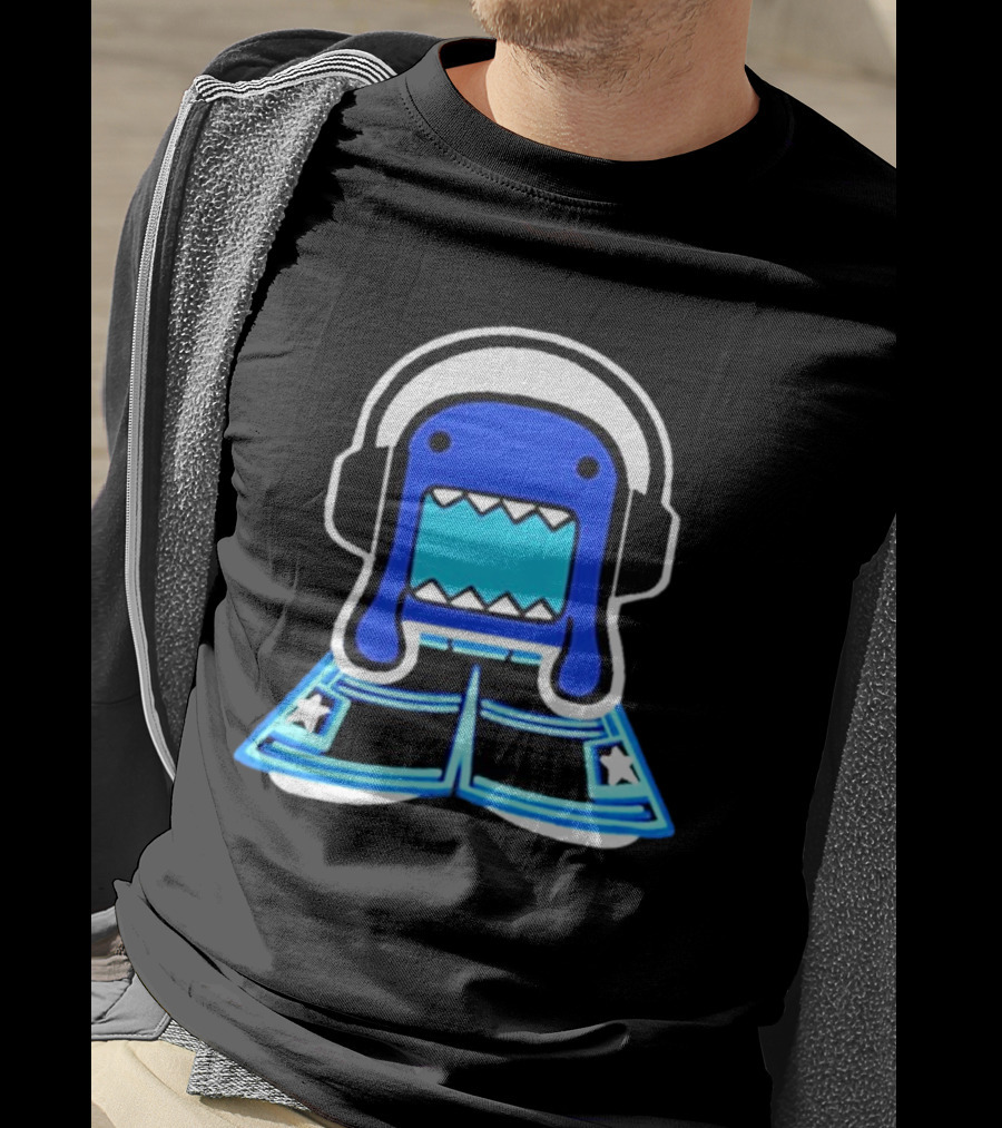 Romanceplanet Domo Headphones Star Shorts T-Shirt