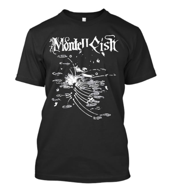 Montell Fish Elegant Black And White Abstract Pond T-Shirt