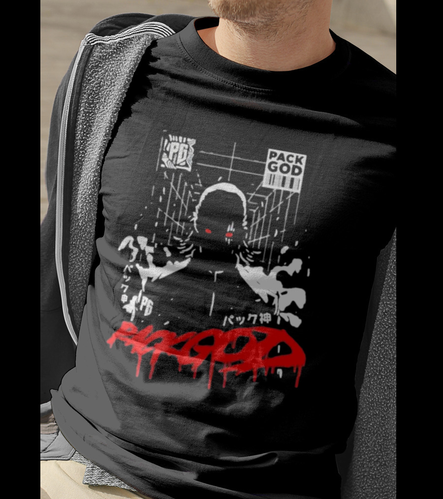 Packgod PG Red Eyes Urban Barcode Aesthetic T-Shirt