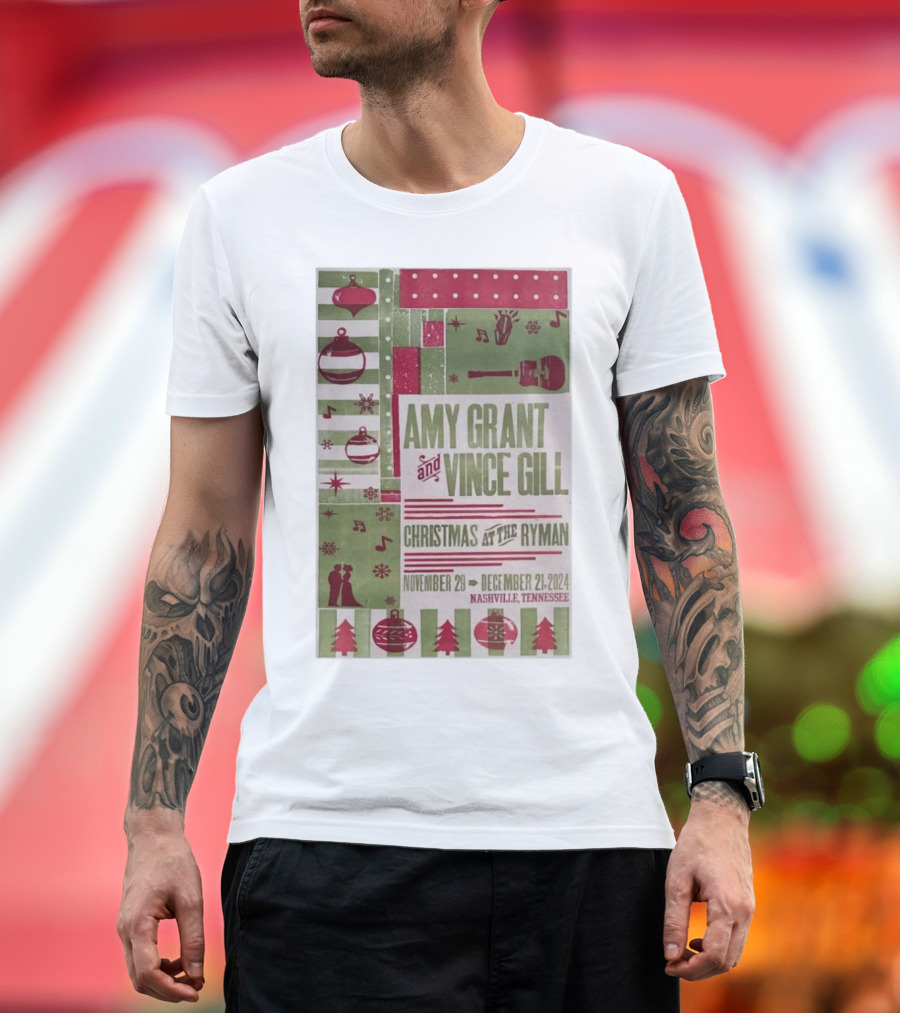 Amy Grant and Vince Gill Christmas at the Ryman November 29-December 21 2024 Nashville Tennessee T-Shirt