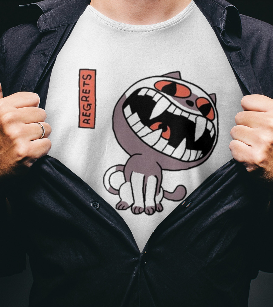 Fangamer OFF Cat Regrets Fierce Face T-Shirt