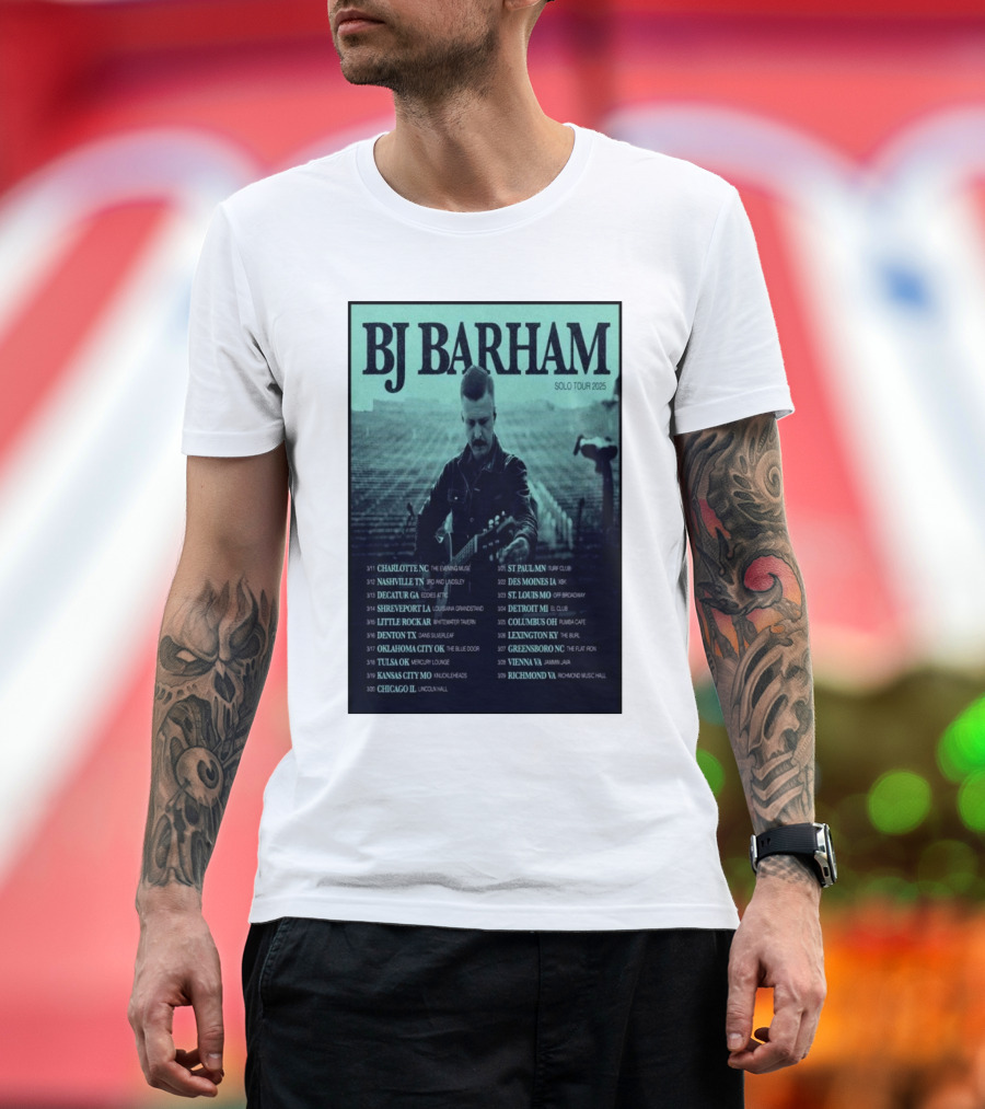 BJ Barham Solo Tour 2025 Charlotte Nashville St Louis Columbus Richmond T-Shirt