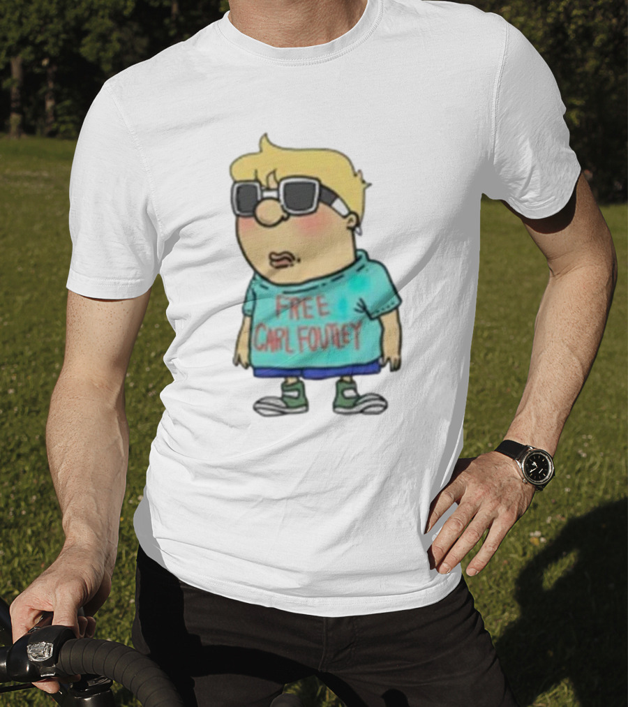 Free Carl Foutley Character With Sunglasses And Green Sneakers T-Shirt