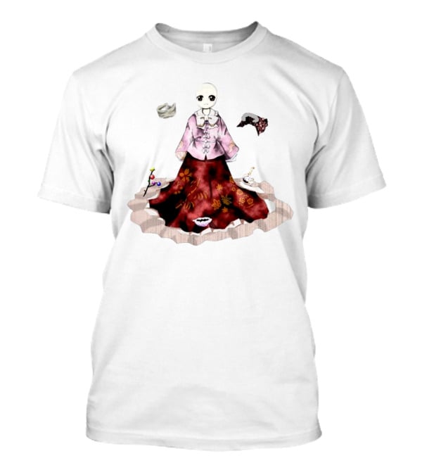 Kaguya Houraisan Fantasy Minimalist Floral Kimono T-Shirt