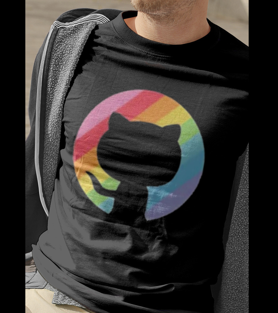 Invertocat Pride Github Merch Rainbow T-Shirt