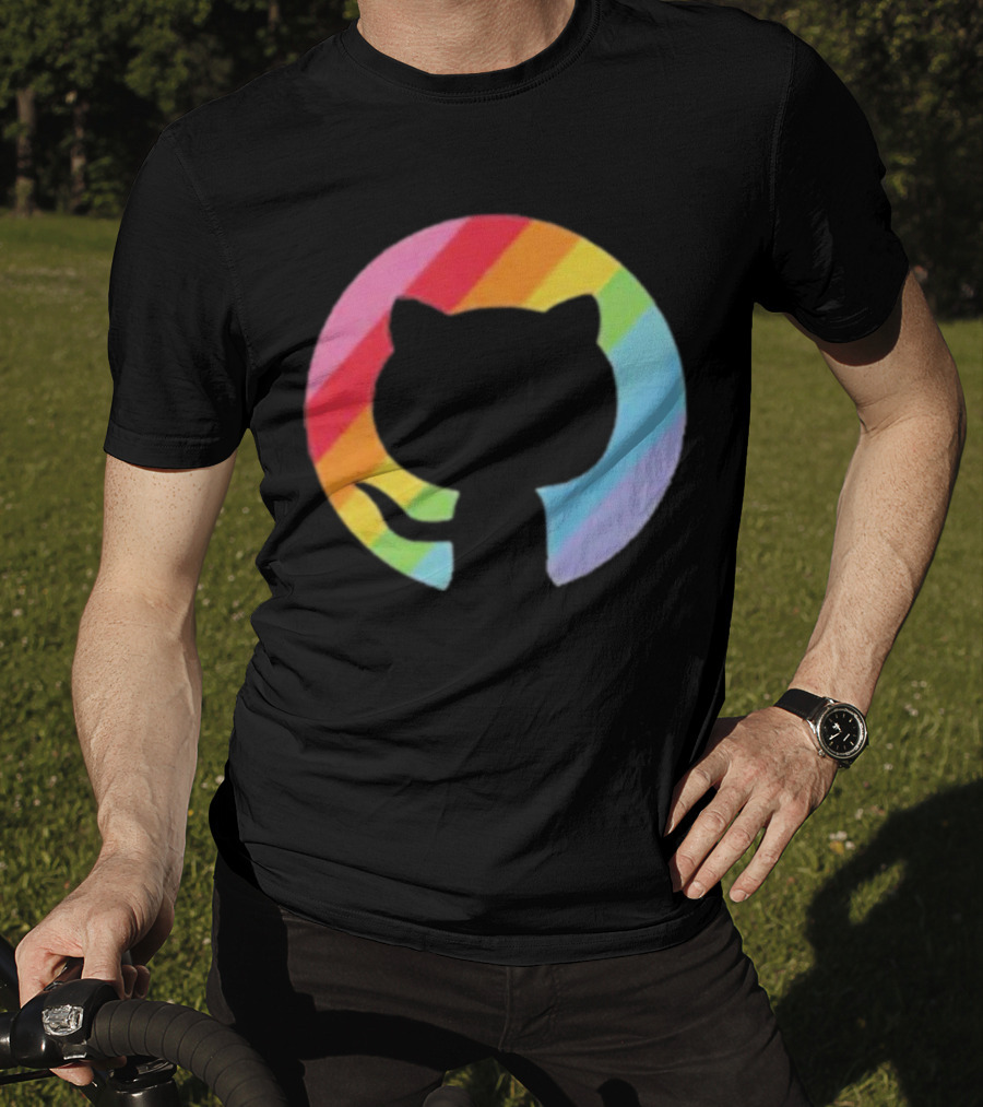 Invertocat Pride Github Merch Rainbow T-Shirt