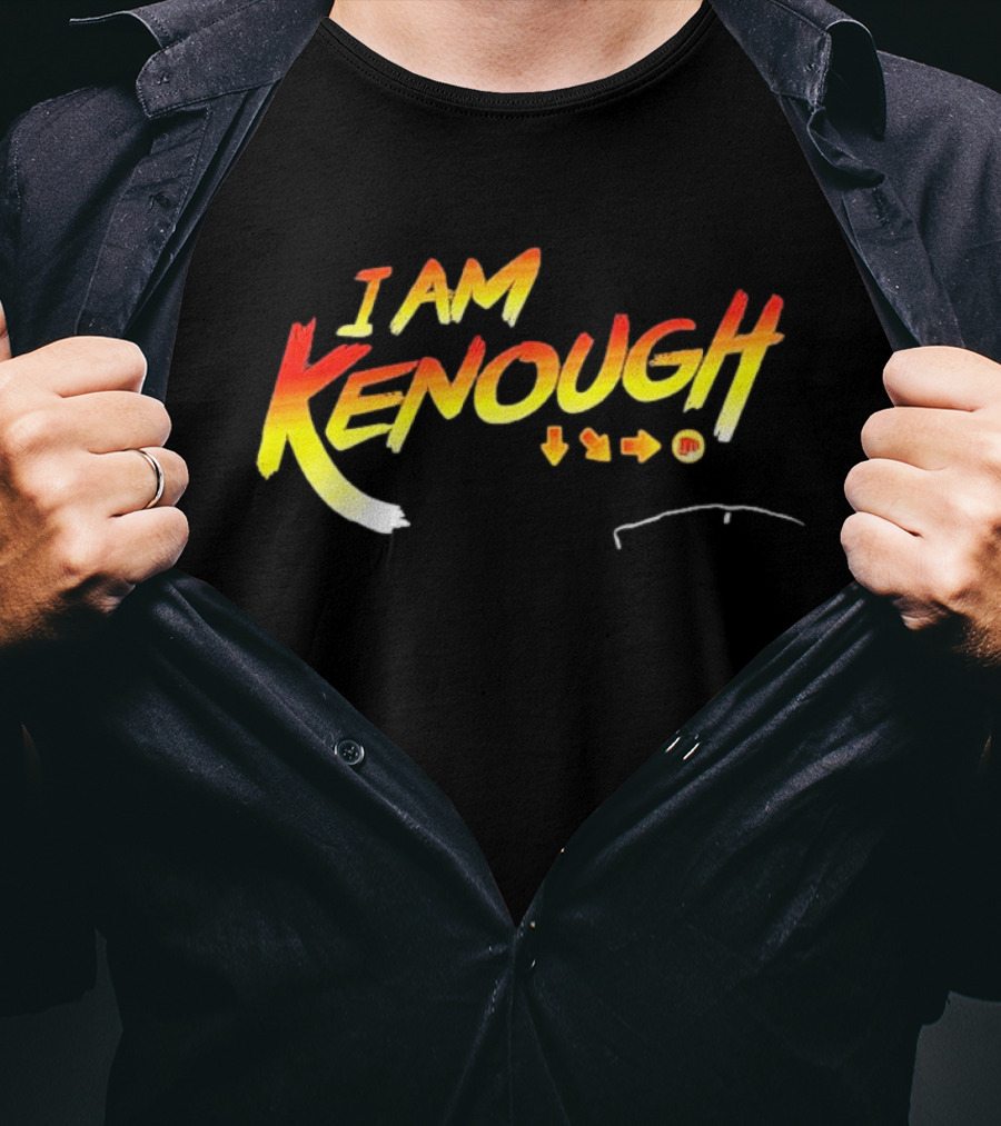 I Am Kenough Retro Gaming Styled Text With Arrow Sequence T-Shirt