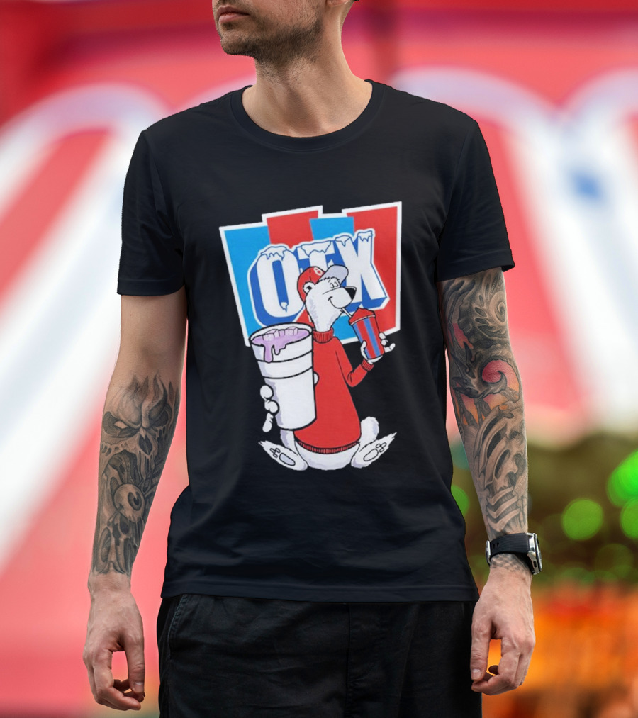 Otx Boyz So Icee Polar Bear Double Cup Red Blue White T-Shirt