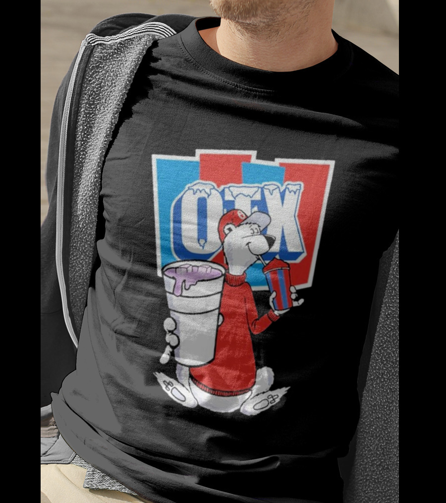 Otx Boyz So Icee Polar Bear Double Cup Red Blue White T-Shirt
