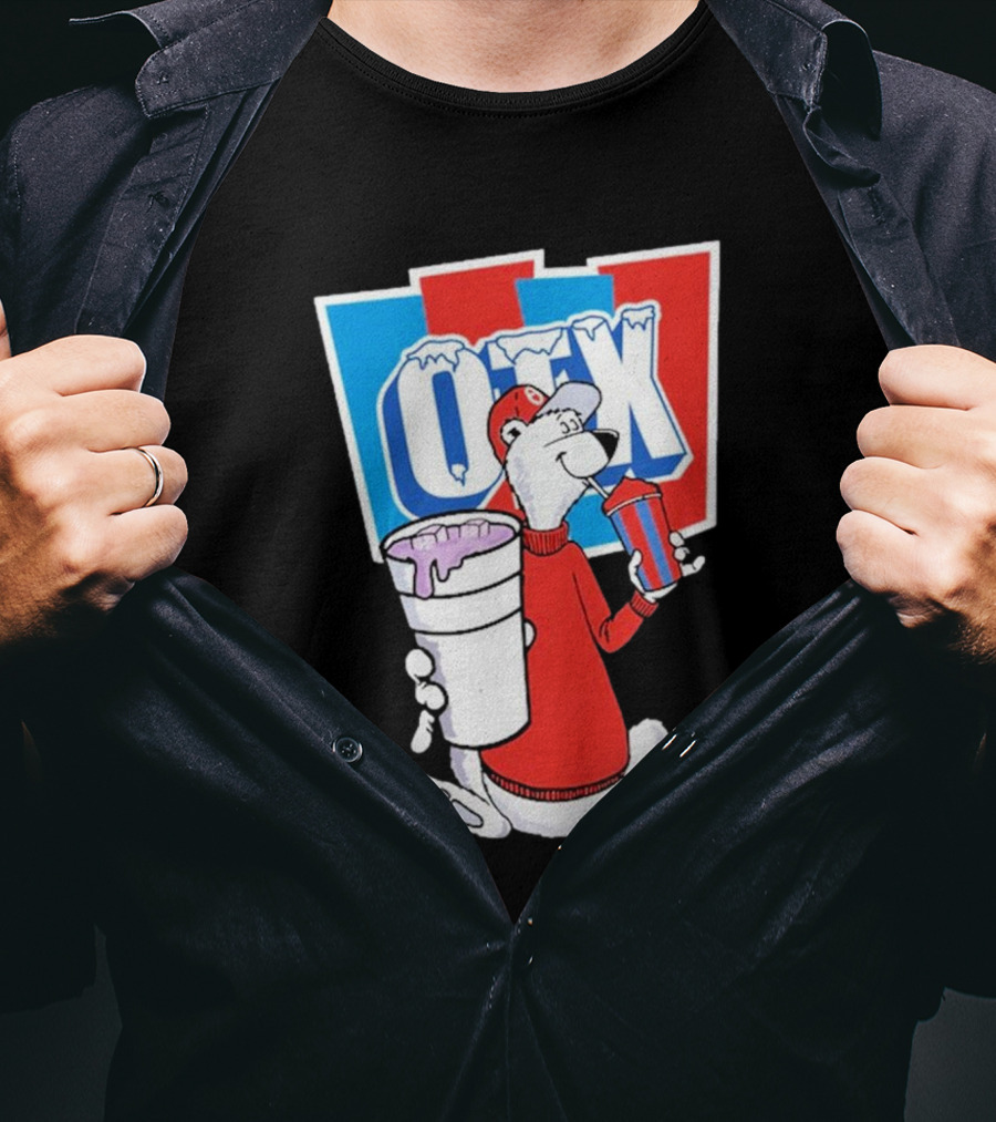 Otx Boyz So Icee Polar Bear Double Cup Red Blue White T-Shirt