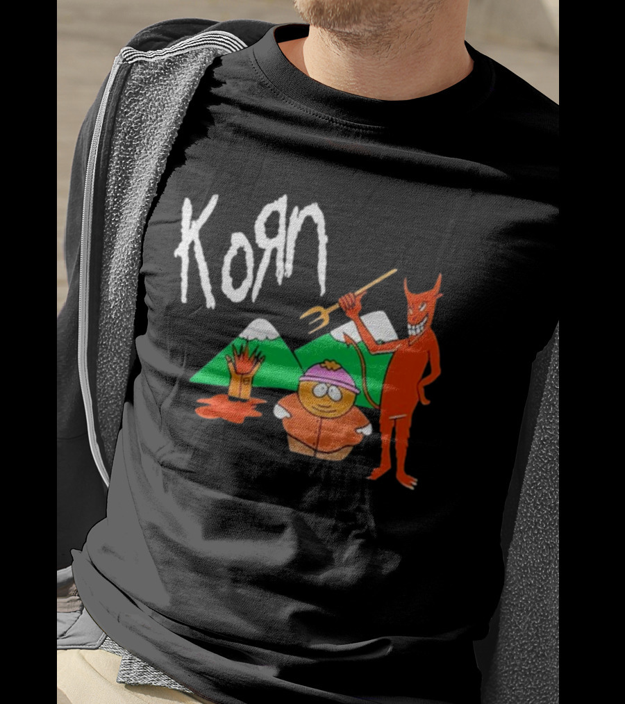 Korn 1999 South Park Character Devil Mountains T-Shirt