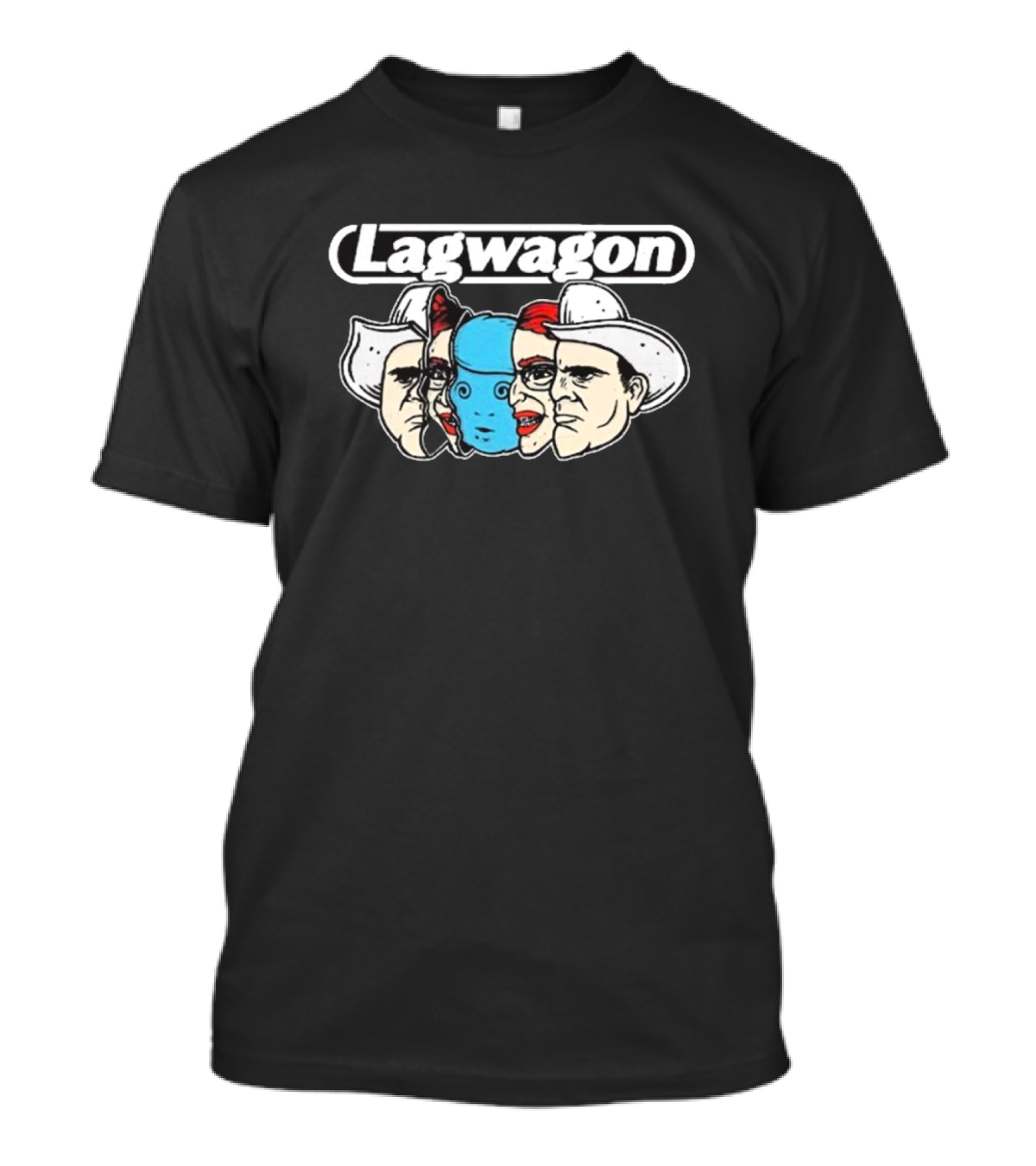 Lagwagon Faces Of The Wagon New Band Art Cowboy Mask T-Shirt