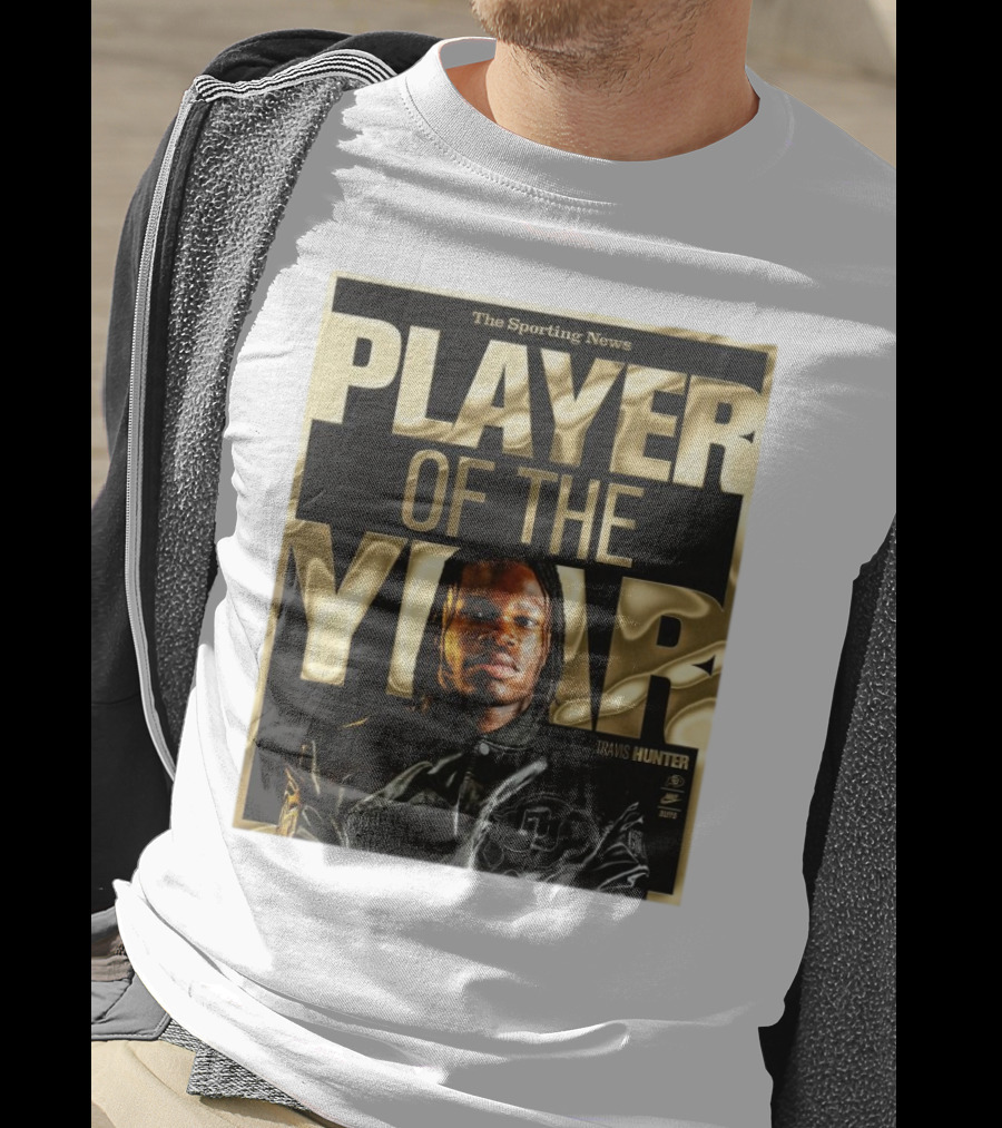 The Sporting News Player Of The Year Travis Hunter Colorado Buffaloes T-Shirt