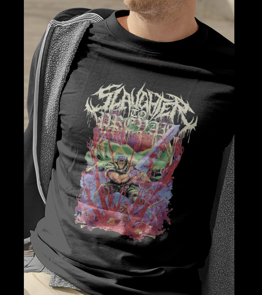 Slaughter To Prevail Guts Berserker Warrior With Sword In Blood And Guts T-Shirt