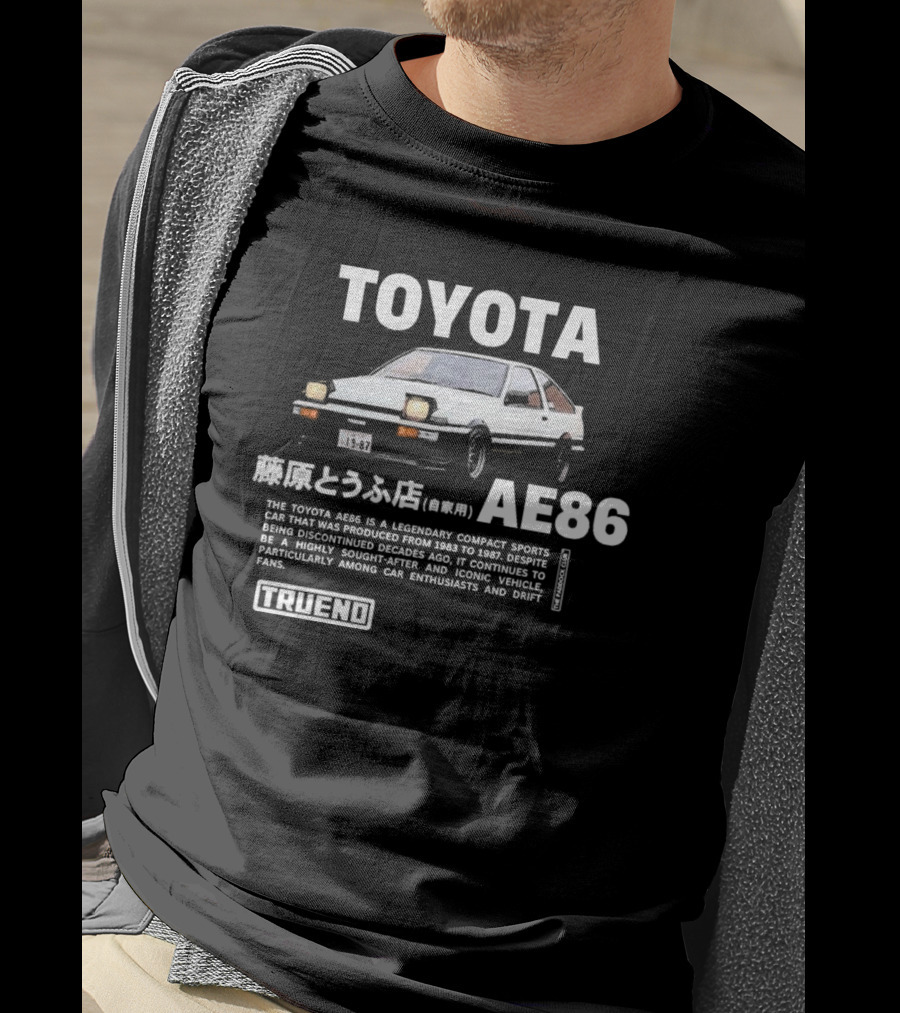 Toyota AE86 Trueno Iconic Sports Car Enthusiasts Drift Fans 1983-1987 T-Shirt
