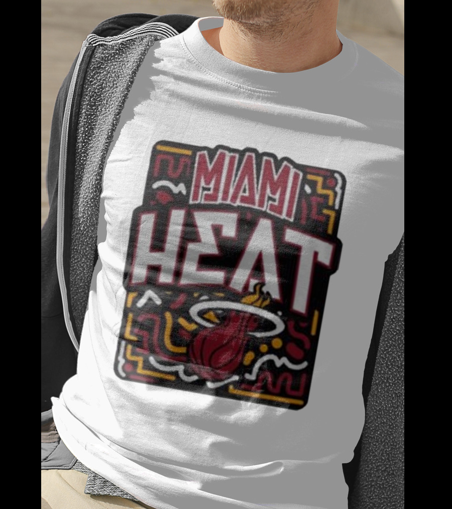 MIAMI HEAT Vibes Basketball Flame T-Shirt