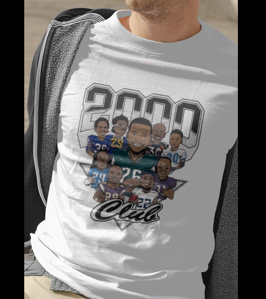 2000 Club NFL All Team Cam Lewis Saquon Barkley Caricatures T-Shirt