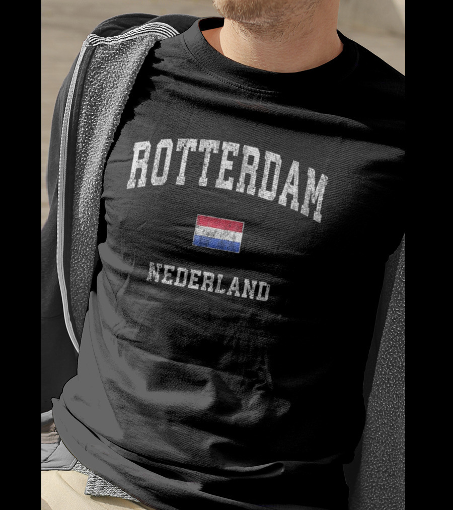 Rotterdam Nederland Vintage Flag T-Shirt