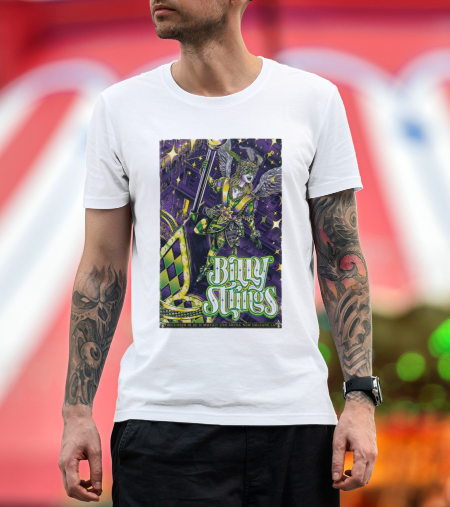 Billy Strings December 29-31 2024 Uno Arena New Orleans LA Mardi Gras T-Shirt
