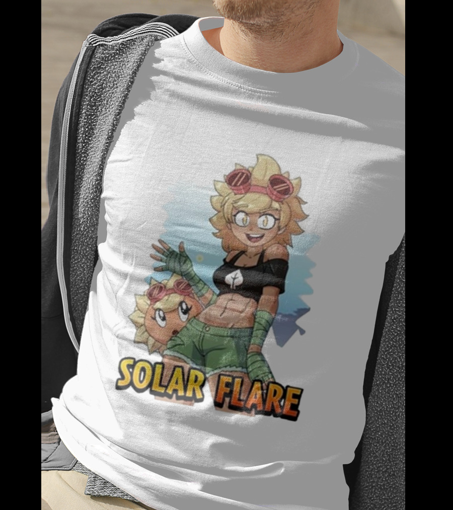 Solar Flare Anime Style Character With Blonde Hair And Goggles T-Shirt