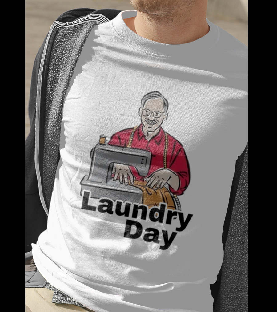 Laundry Day Retro Tailor With Sewing Machine T-Shirt