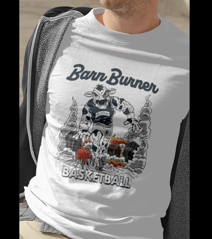 Barn Burner Aggies Basketball Tys Dyes Cowstorm T-Shirt