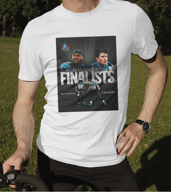 Pro Football Hall Of Fame Finalists Steve Smith Sr And Luke Kuechly Carolina Panthers 2025 T-Shirt