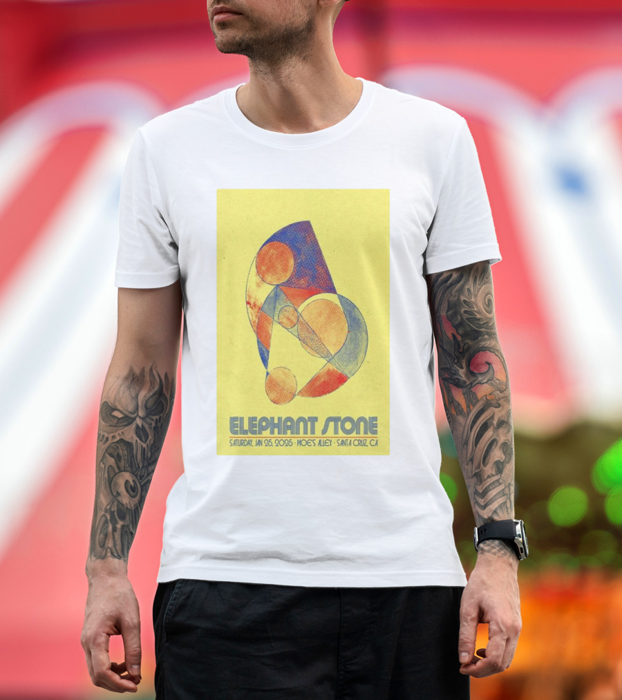 Elephant Stone Saturday January 25 2025 Moe's Alley Santa Cruz CA T-Shirt