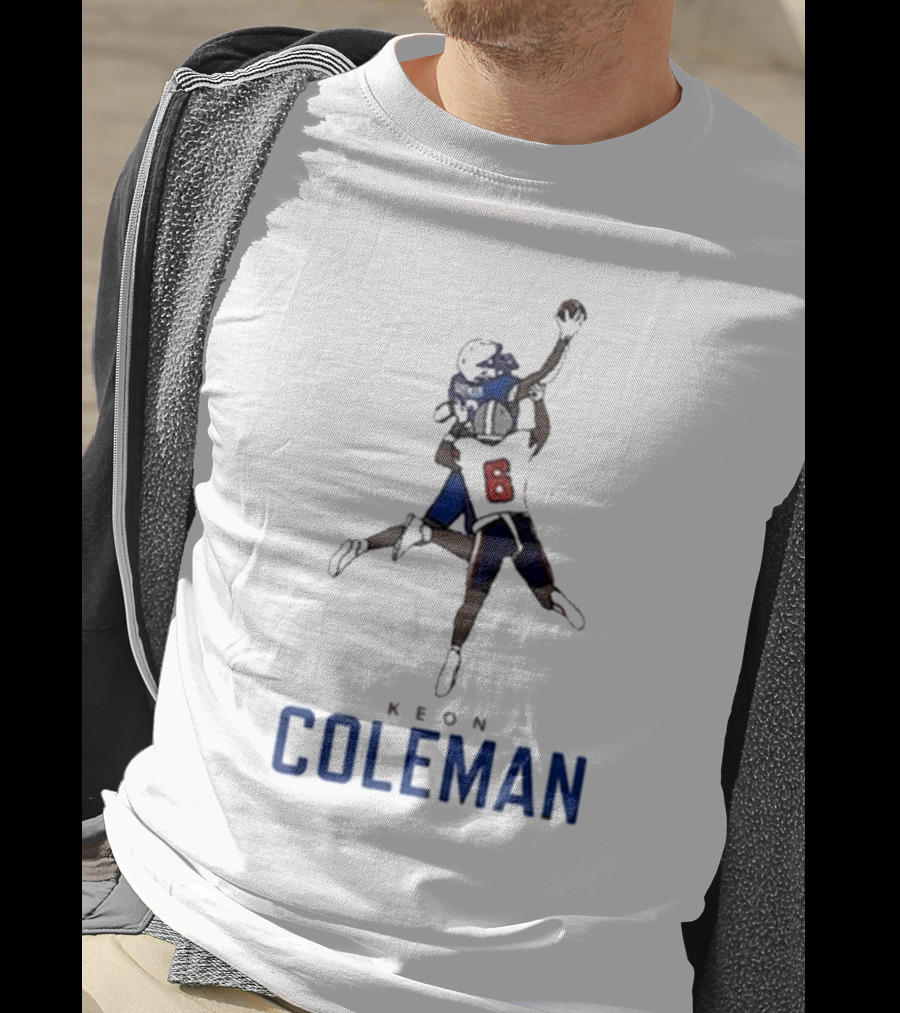 Keon Coleman Buffalo Bills Jumping Catch Player Number 6 T-Shirt