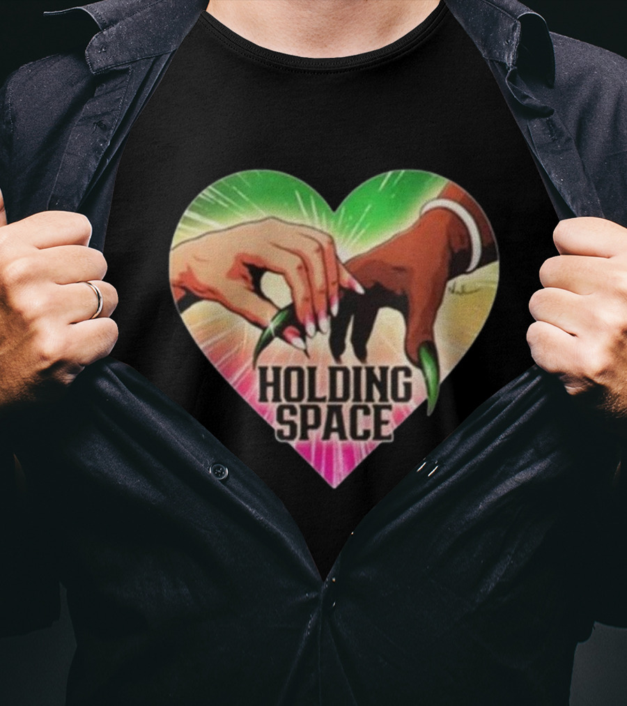 Holding Space Heart Hands Symbol Unity T-Shirt