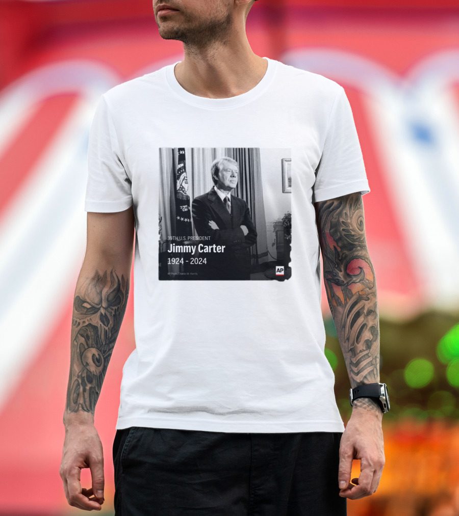 Jimmy Carter 39th U.S. President 1924-2024 AP Photo Charles W. Harrity T-Shirt