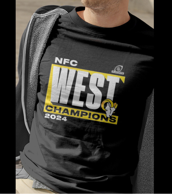 Los Angeles Rams 2024 NFC West Champions NFL Playoffs Victory T-Shirt