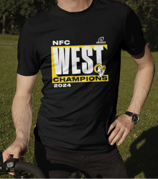 Los Angeles Rams 2024 NFC West Champions NFL Playoffs Victory T-Shirt