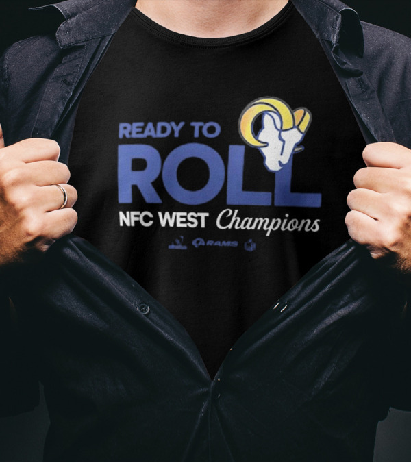 Los Angeles Rams Ready To Roll NFC West Champions 2024 NFL Playoffs Locker Room T-Shirt