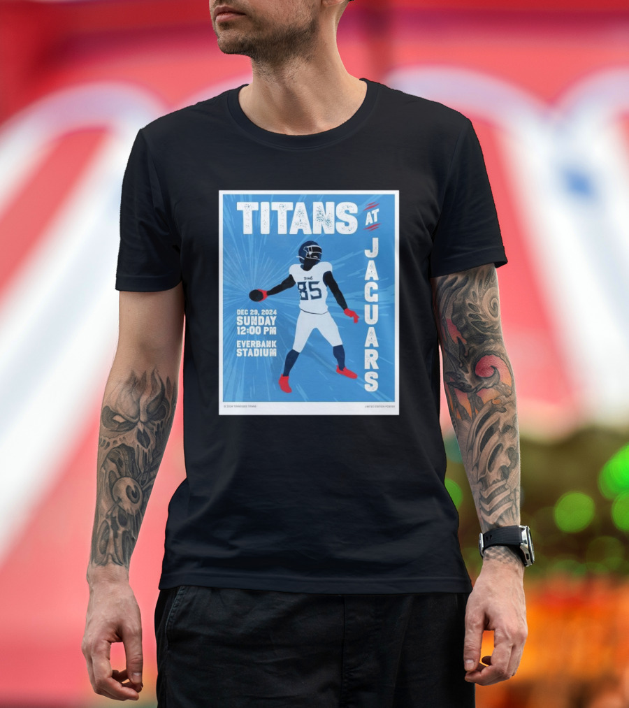 Titans at Jaguars Dec 29 2024 Sunday 12:00 PM Everbank Stadium T-Shirt