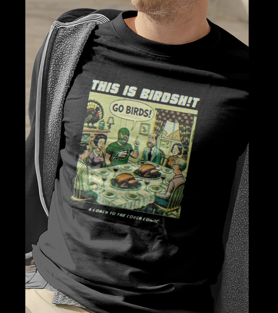 Philadelphia Eagles Thanksgiving Day Go Birds Comic T-Shirt