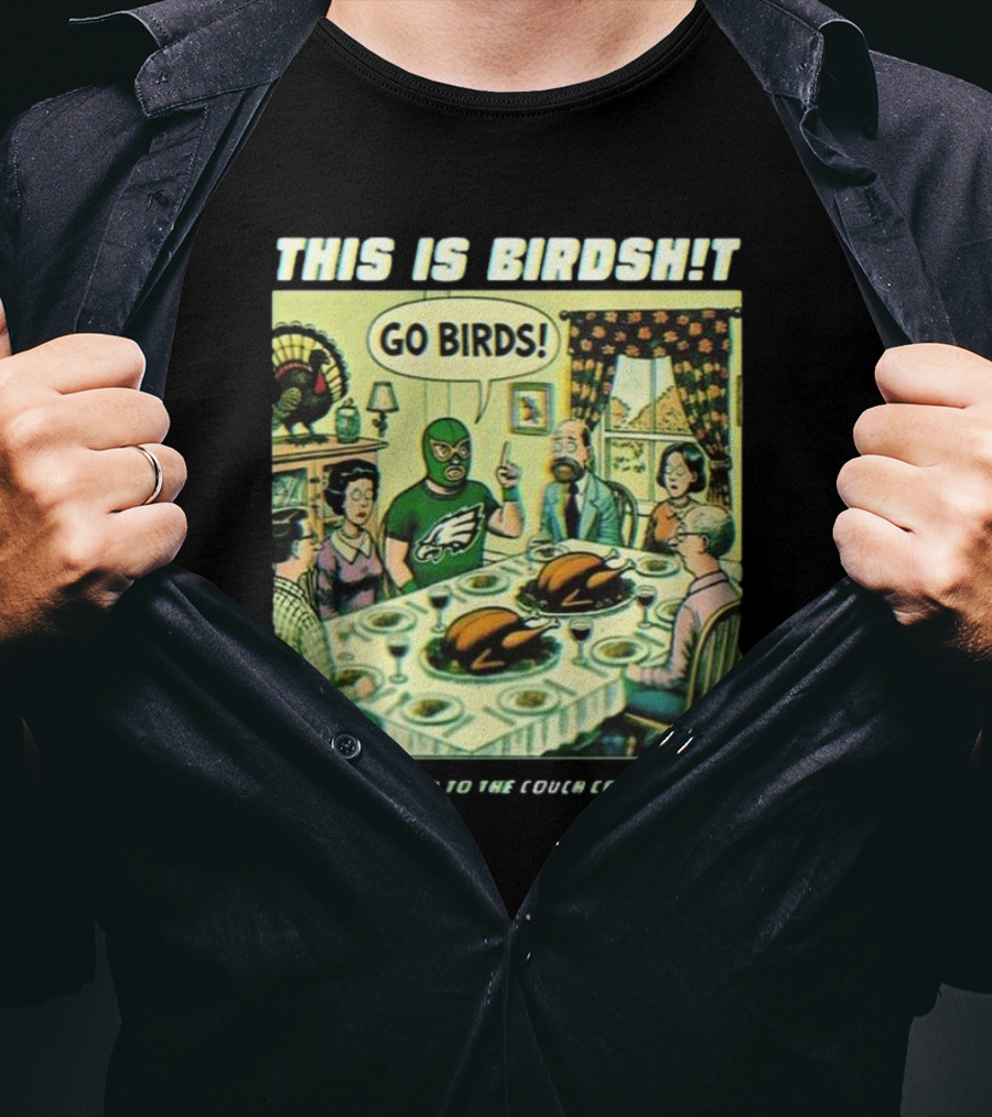 Philadelphia Eagles Thanksgiving Day Go Birds Comic T-Shirt
