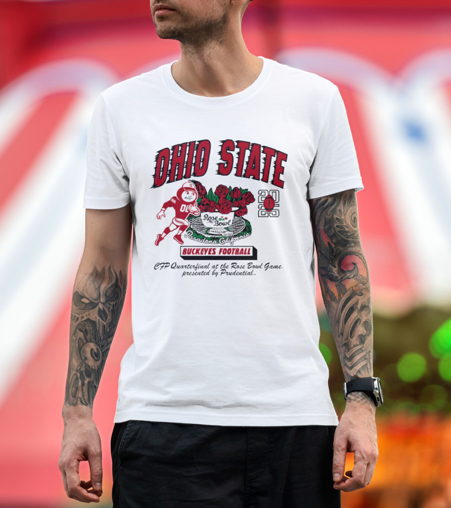 Ohio State Buckeyes Football 2025 CFP Quarterfinal Rose Bowl Game Pasadena California T-Shirt