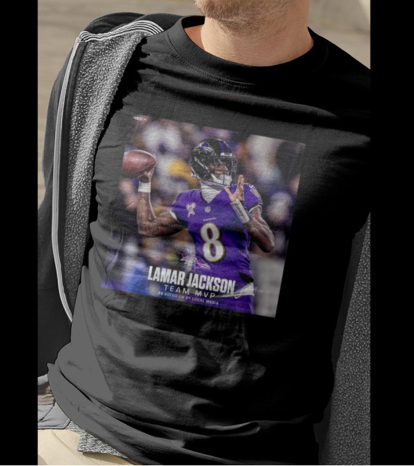 Baltimore Ravens Lamar Jackson Team MVP As Voted On By Local Media T-Shirt