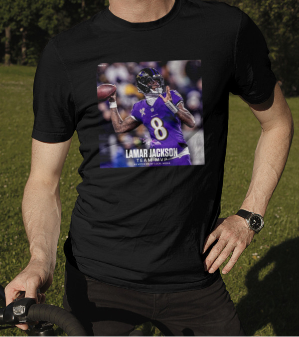 Baltimore Ravens Lamar Jackson Team MVP As Voted On By Local Media T-Shirt