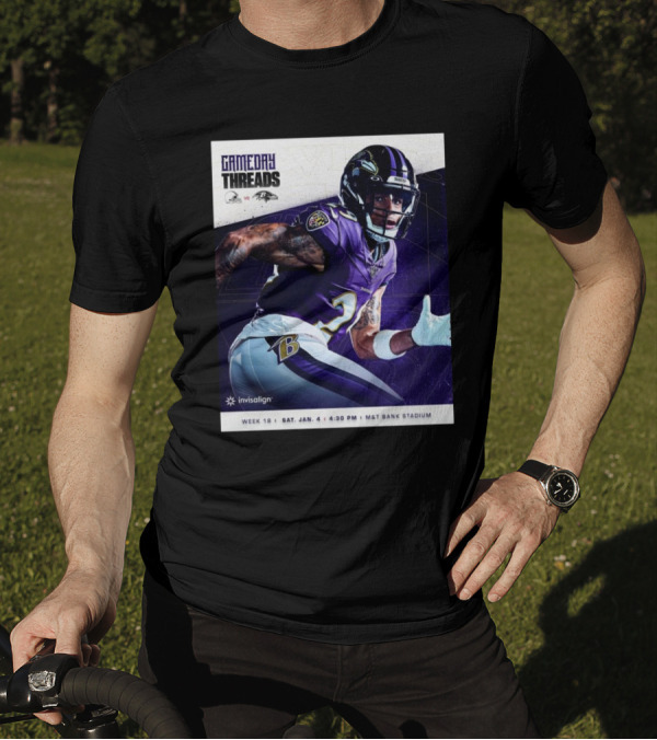 Gameday Threads Baltimore Ravens Vs Cleveland Browns Week 18 Sat Jan 4 4:30 PM M&T Bank Stadium T-Shirt