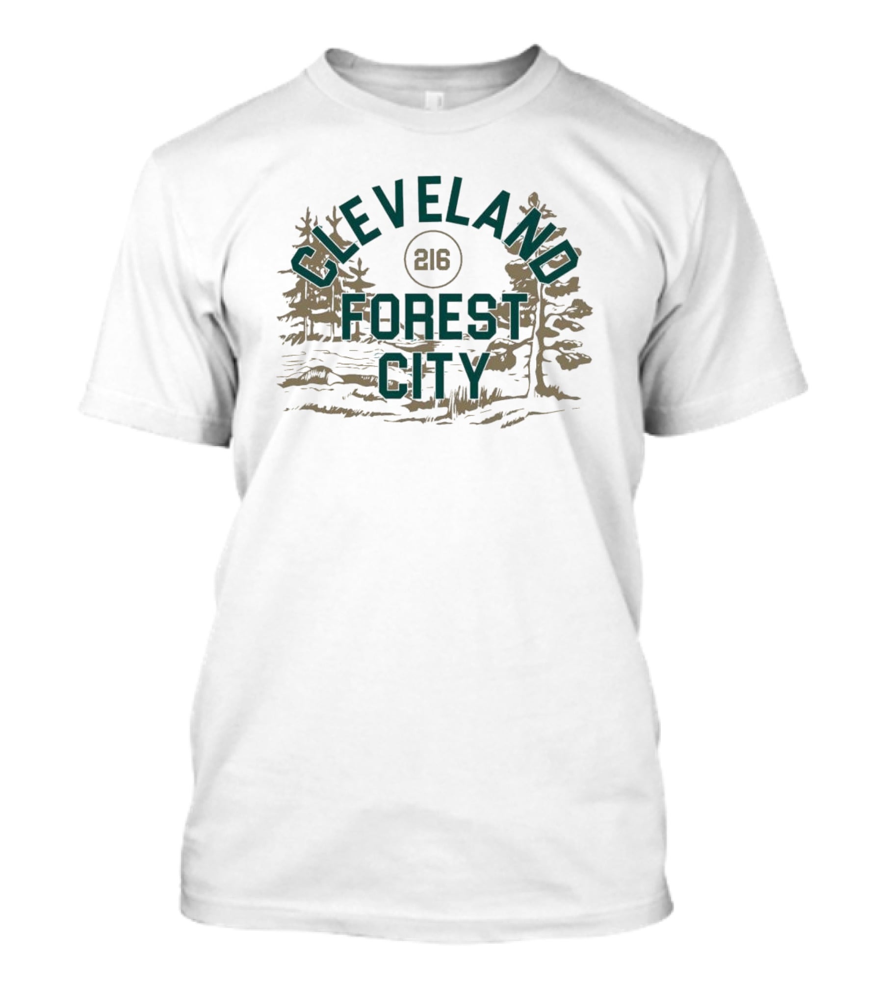 Cleveland Forest City 216 Nature Scene T-Shirt